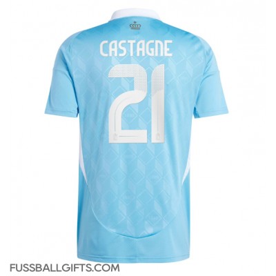 Belgien Timothy Castagne #21 Fußballbekleidung Auswärtstrikot EM 2024 Kurzarm Belgien Timothy Castagne #21 Fußballbekleidung Auswärtstrikot EM 2024 Kurzarm